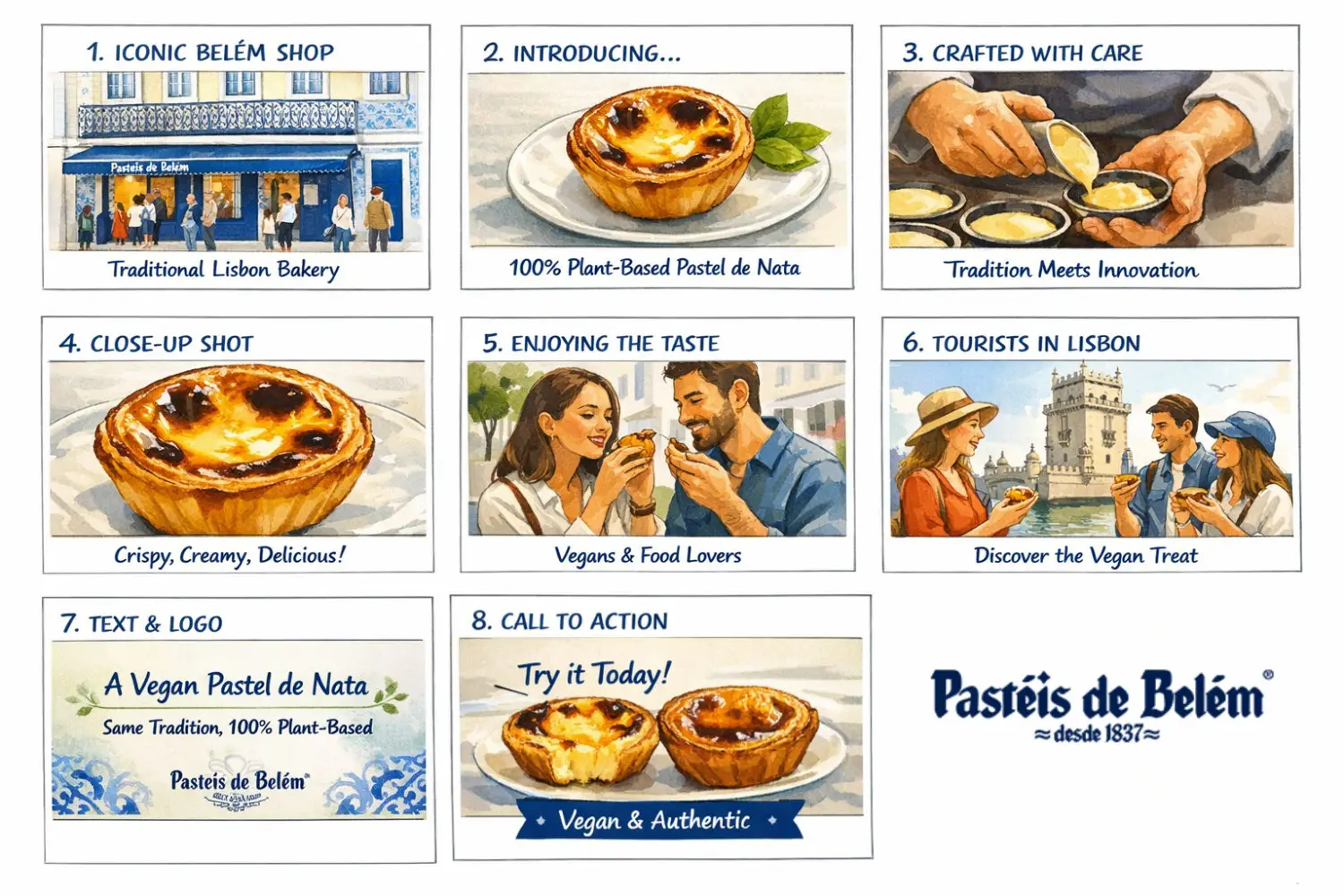 pastyel de belem vegan storyboard